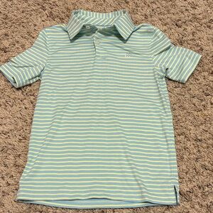 Southern Tide Kids Polo in Light Blue and Yellow Stripes